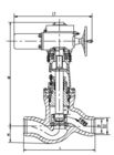 Grijze Actuator van de Gietijzer Elektrische Klep, Controlewaarde J61Y-32