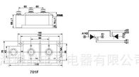 Thyristor Lichtgewichtgelijkstroom Schakelaar800a 1400V SCR Module met Elektroisolatie