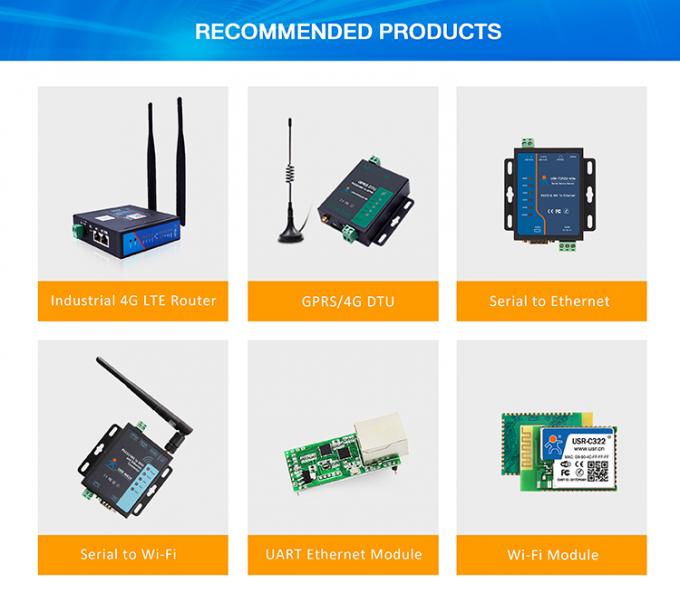 PUSR USR-N510 Industrial Modbus Gateway Serial RS232 RS485 RS422 naar Ethernet Converter met AT-opdracht Functie IoT-apparaat 2