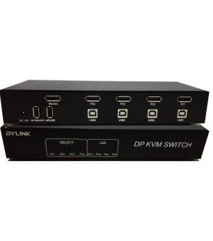 Goede prijs. B Vrouwelijke 3840x2160 USB KVM Schakelaarsw1401dp 4 Haven online