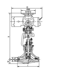 Goede prijs. Kneedbare Actuator van de Gietijzer Elektrische Klep, Bolkleppen J961Y DN65 online